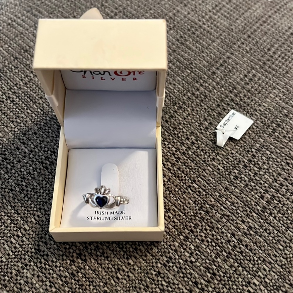 ShanOre Silver Claddagh Birthstone Ring